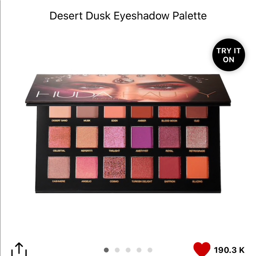huda beauty shadows in original packaging